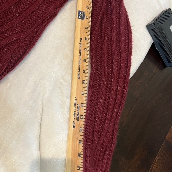 Harley Davidson Womens Sz L Red Shawl‎ Collar Cardigan Sweater Asymmetrical Zip - Picture 8 of 8